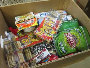 Lot of Assorted Chips and Snacks Et...