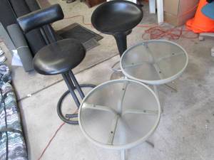 lot 115 image: (2) Hi-Top Chairs & (2) Outdoor Pat...