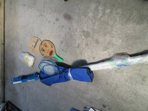 lot 123 image: Badmittion Net, Paddles, Stakes & M...
