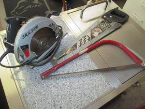 lot 134 image: Skil Electric Saw & (2) Hand Saws ...