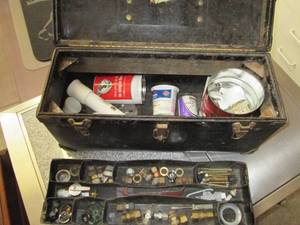 lot 137 image: Toolbox Full of Plumbing Supplies...