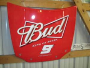 lot 155 image: Bud Nascar Replica Car Hood 29 X 2...