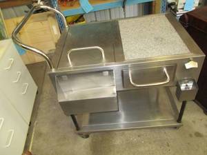 lot 160 image: Stainless Steel Beverage Cart With ...