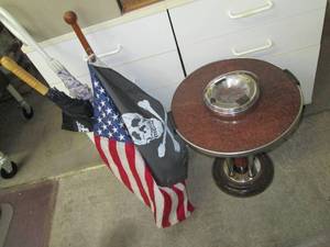 lot 161 image: Vintage Ashtray & Umbrella Canister...