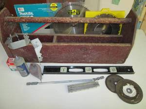 lot 178 image: Wood Box Full of ToolsHardware Se...