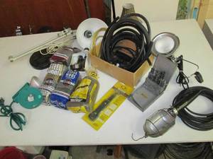 lot 179 image: Lot of Clamp Lighting, Steel Wool, ...