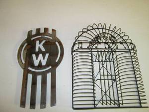 lot 196 image: KW Metal Sign & CD Rack...