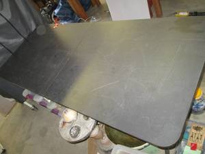 lot 213 image: Black Folding Table (6 X 29 X 29...