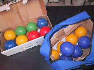 lot 223 image: (2) Bocce Ball Sets, One in Travel ...
