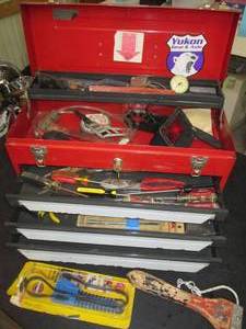 lot 224 image: Toolbox Full of Misc. Tools and Com...
