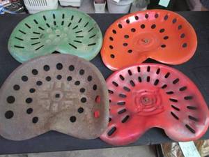 lot 227 image: (4) Vintage Tractor Seats ...