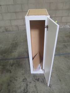 lot 207 image: Hampton Bay Assembled 9x36x12 in. Wall Kitchen Cabinet in Satin White KW936-SW
