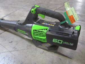 lot 801 image: Greenworks Pro 60-Volt Lithium Ion 540-CFM 140-MPH Brushless Cordless Electric Leaf Blower (Battery Not Included) BL60L00