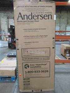 lot 612 image: Andersen 2000 Series Full View Interchangeable Aluminum Storm Door.