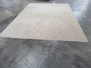 lot 417 image: 9 x 12 Beige Area Rug, Poly Backing about 14 Soft Pile.