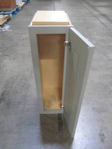 lot 309 image: Hampton Bay Designer Series Melvern Assembled 9x30x12 in. Wall Kitchen Cabinet in Heron Gray W930-MLGR