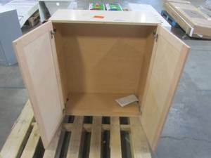 lot 314 image: Hampton Bay Easthaven Assembled 30x36x12 in. Wall Cabinet in Unfinished German Beech EH3036W-GB