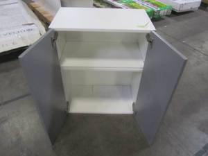 lot 315 image: J Collection Shaker Assembled 24 in. x 30 in. x 14 in. Wall Cabinet in Gray W2430-2-GS