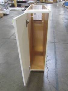 lot 318 image: Home Decorators Collection Newport Assembled 9 in. x 34.5 in. x 24 in. Base Kitchen Cabinet with Full Height Door Left Hand in Pacific White B09FHL-NPW