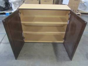 lot 319 image: Hampton Bay Designer Series Gretna Assembled 36x30x12 in. Wall Kitchen Cabinet in Espresso W3630-GRES