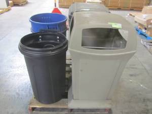 lot 235 image: WHOLESALE MIXED PALLET GARBAGE BINS