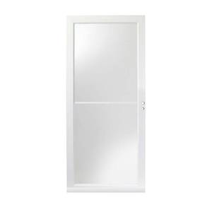 lot 625 image: Andersen 36 in. x 80 in. 3000 Series White Self-Storing Easy Install Storm Door, H3SER36WH