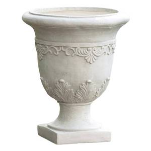 lot 815 image: Noble House 20 in. White Stone Antique Moroccan Urn Planter, 488.