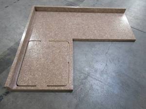 lot 617 image: Laminate Counter top. Measures Approximately (52 12, 60 12) x 25 14 x 1 12.