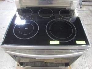 lot 109 image: Samsung Smooth Surface 5 Elements 5.9-cu ft Self-Cleaning Convection Freestanding Electric Range (Stainless Steel) (Common 30-in Actual 29.9375-in) NE59R4321SS