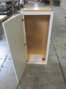 lot 114 image: Hampton Bay Shaker Assembled 18x42x12 in. Wall Kitchen Cabinet KW1842-SSW