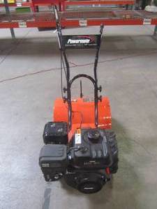 lot 5 image: Powermate 18 in. 196cc 4-Cycle Rear-Tine Gas Tiller PRTT196E