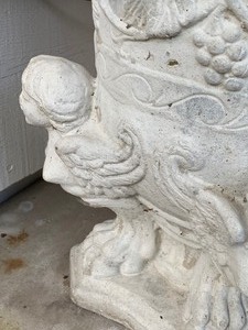 lot 6 image: Decorative Cement Planter with Figurines