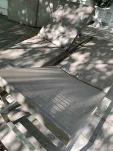 lot 8 image: Crate and Barrel Pair of Outdoor Loungers