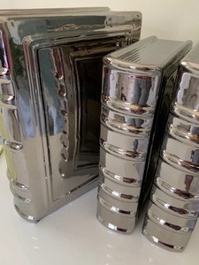 lot 35 image: DecorativeCeramic Silver tone Books