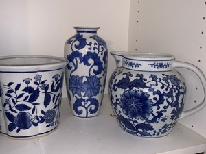 lot 65 image: Lot of Five Planters and Decorative Vases