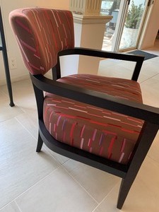 lot 53 image: Decorative Upholstered Armchair