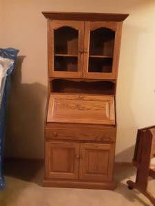 lot 12 image: Drop Front Secretary Writing Desk (No Contents) 30x16x73