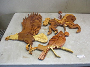 lot 22 image: Handmade wooden carvings