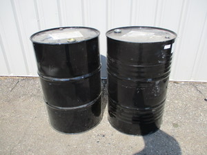 lot 4 image: (2) 50 gallon Steel Barrels