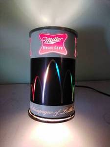 lot 3 image: VINTAGE Miller High Life Lamp