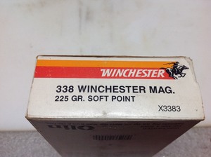 lot 20 image: 338 Winchester Mag 225 Gr Soft Point
