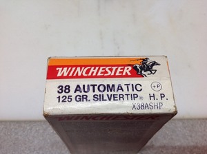 lot 23 image: Winchester 38 Auto 125 Gr Silvertip HP