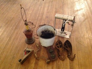 lot 53 image: Pulleys, Pail, Misc
