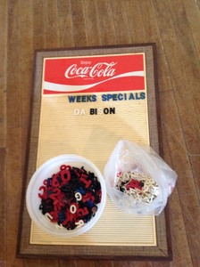 lot 124 image: Coke Sign & Letters