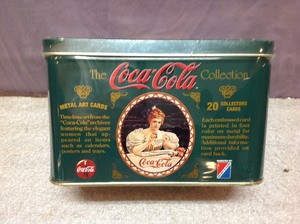 lot 141 image: Coca-Cola Metal Art Cards