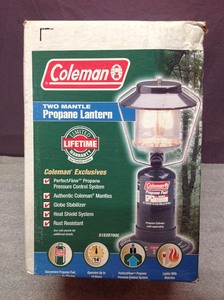 lot 143 image: Coleman Two Mantle Propane Lantern