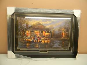 lot 2 image: Small Town Service by Dave Barnhouse. 37x26 1621250 - SEE PICTURES