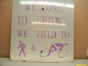 lot 18 image: VINTAGEORIGINAL - Welcome to Uptown Metal Sign VERY COOL 36x36 - SEE PICTURES