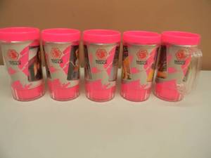 lot 28 image: 5 VINTAGE NOS MATCO TOOLS ADVERTISING PIN UP GIRLS PLASTIC DRINKING CUPS MUGS - SEE PICTURES