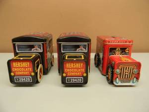 lot 35 image: 2 - Hershey Chocolate Company Milk Truck Tin Hersheys Vehicle Series Canister 1- NICE - SEE PICTURES